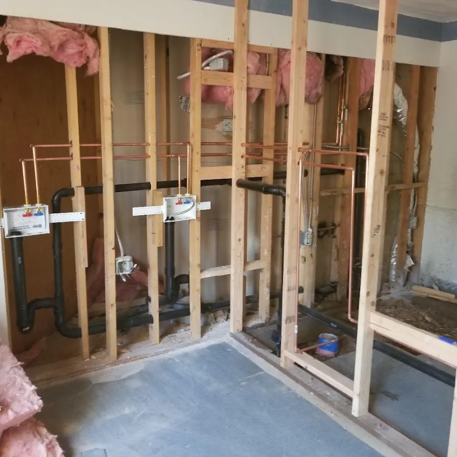 Copper pipe rough-in and plumbing installation in Mentor-on-the-Lake